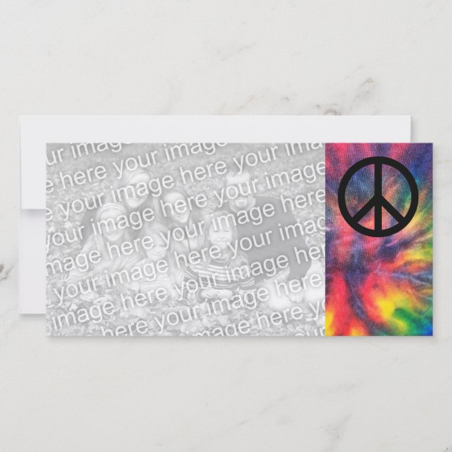 Tie Dyed Black Peace Sign (Front)