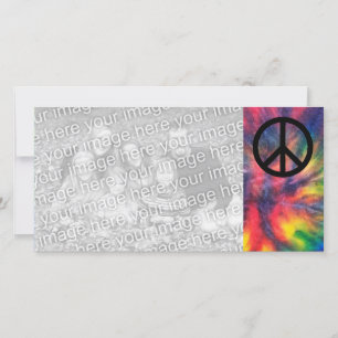 Tie Dyed Black Peace Sign