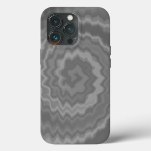 Tie dyed grey groovy funky retro swirl vintage iPhone 13 pro case