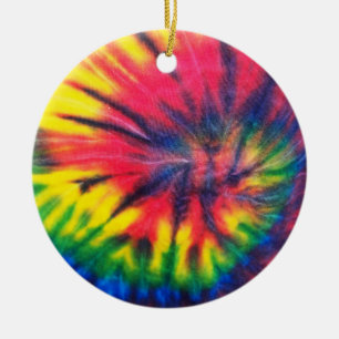 Tie Dyed Pattern Ceramic Tree Decoration