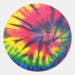 Tie Dyed Pattern Classic Round Sticker