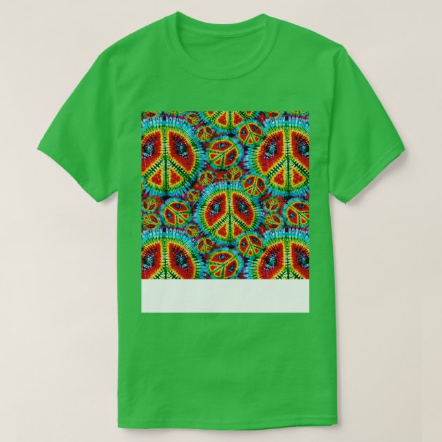Tie Dyed  Pattern Psychedelic Retro Vintage T-Shirt (Design Front)