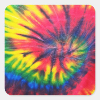 Tie Dyed Pattern Square Sticker