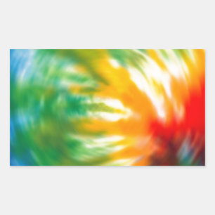 Tie Dyed Time Rectangular Sticker