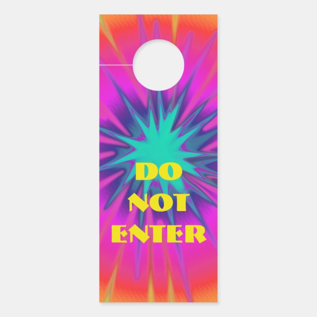 Tie Dyed Two Sided Design | Psychedelic Hippie Door Hanger (Front)
