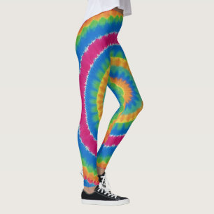 Tie-dyed, vibrant colored, leggings