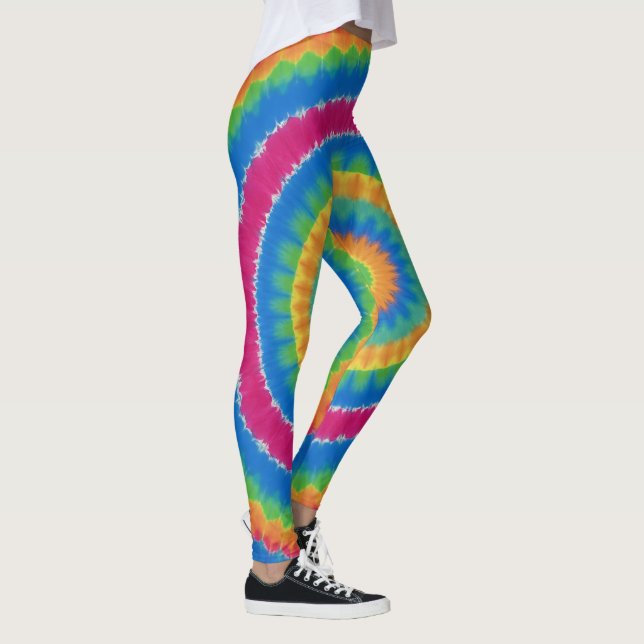 Tie-dyed, vibrant colored, leggings (Right)