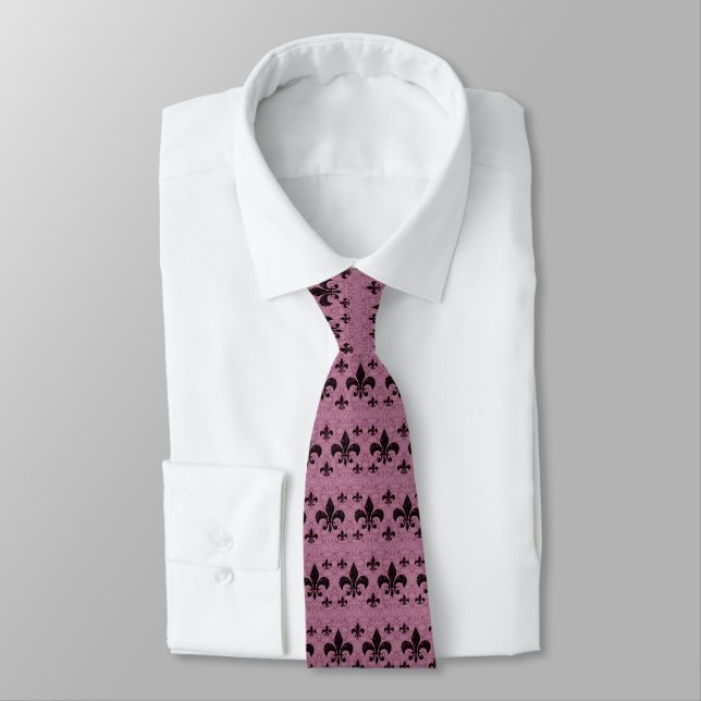Tie Fleur-De-Lis Maroon (Tied)