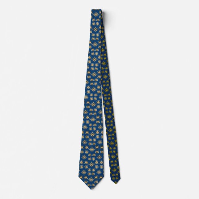 Tie / Gold Stars on Blue  (Front)