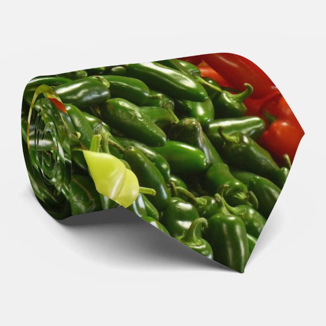 Tie, Hot Chilies, Chilli Peppers Tie (Rolled)