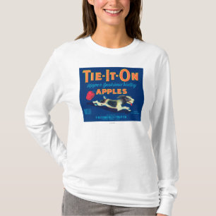Tie It On Apple Label (blue) - Tieton, WA T-Shirt