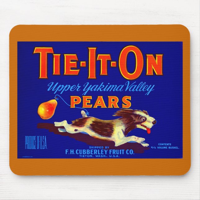 Tie-It-On Pears Mouse Mat (Front)