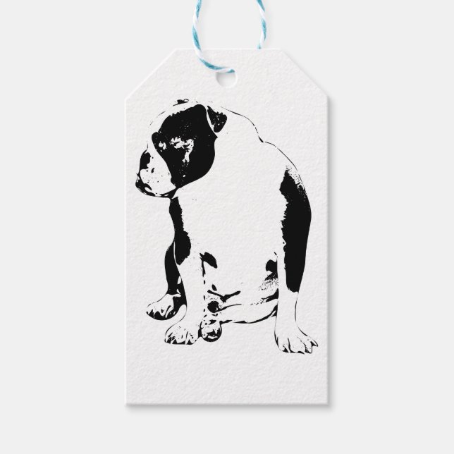 Tie‑On Bulldog Spark Gift Tags (Front)