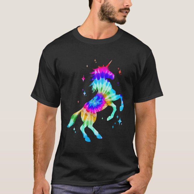 Tie Pattern Gift T-Shirt For Unicorn Lovers Unicor (Front)