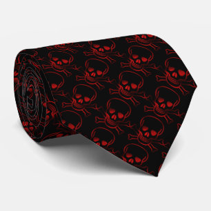 Tie/Red Skulls Tie
