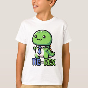 Tie Rex! Cute Tie Wearing Dinosaur Pun T-Shirt