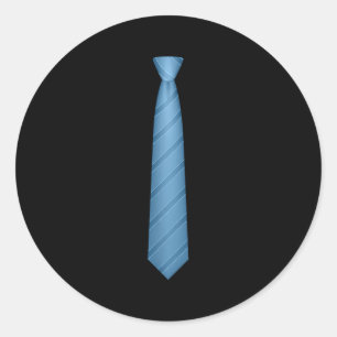 Tie Shirts & Humourous Ideas Light Blue Tie, N Classic Round Sticker