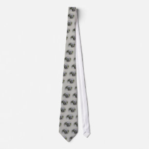 Tie Silver Leaves and Berries - Grey