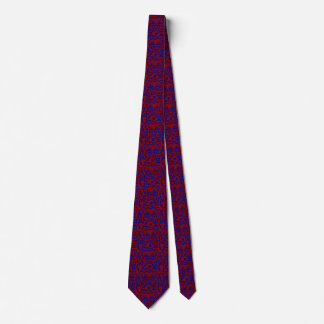 Tie Squiggle pattern Dragon Blue on Red