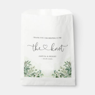 Tie the Knot Eucalyptus Chic Wedding Thank You Favour Bags