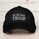 Tie the Knot Troop Modern Simple Wedding Embroidered Hat<br><div class="desc">Tie the knot troop simple typography.</div>