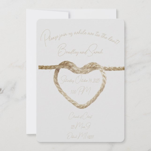 Tie the Knot- Wddding Invitation (Front)