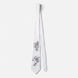 tie: treble & bass clef, colour tie