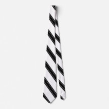 Tie / Triple Stripe Black on White pattern