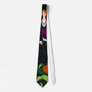 Tie, Vintage Retro Woman, Customise the Design! Tie