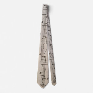 Tie w/hand copied Bach by Tony Cimino