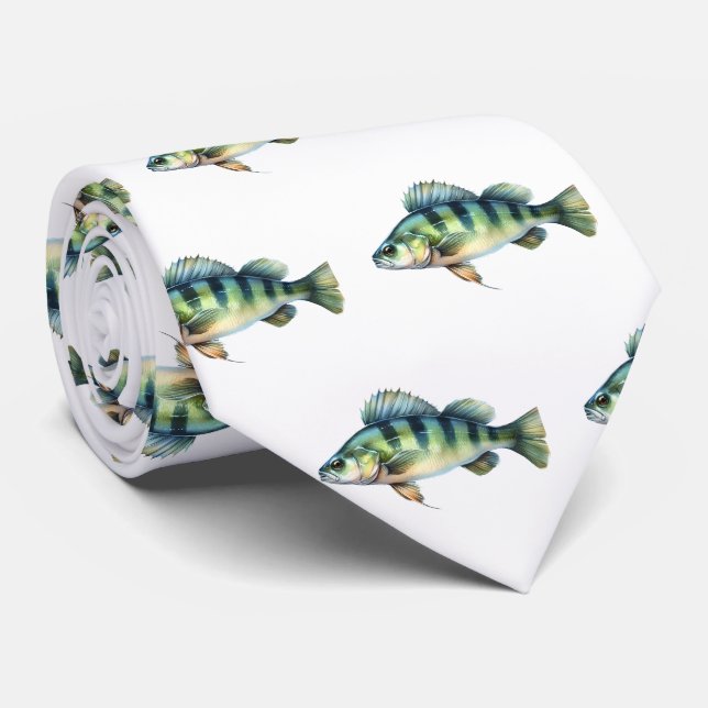 Tie - Watercolor Series: Perch (Rolled)