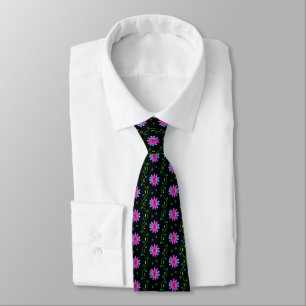 Tie with Abstract Flower pattern