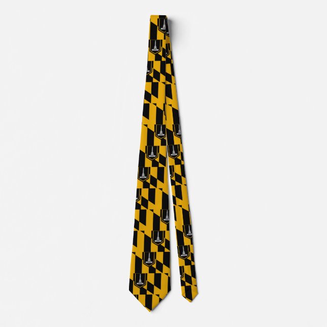 Tie with Flag of Baltimore City, Maryland, USA (Front)