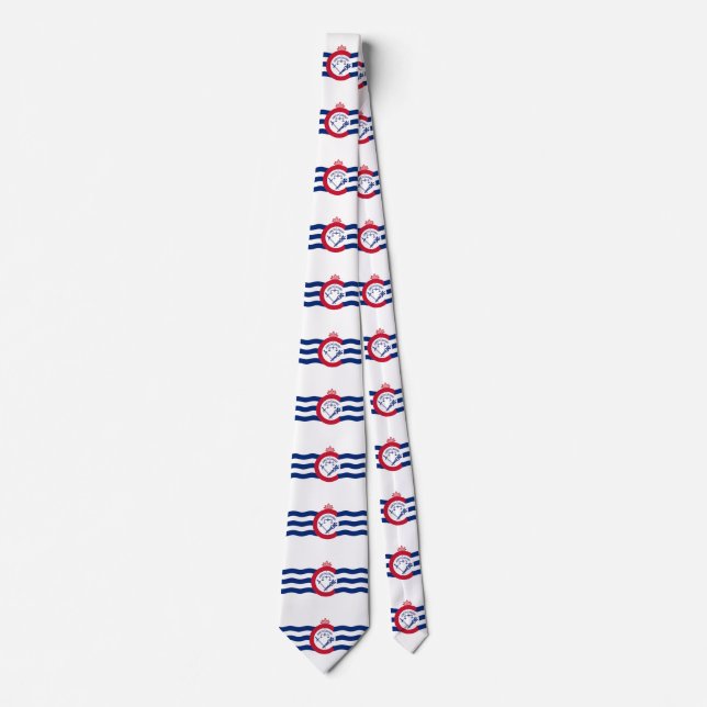 Tie with Flag of Cincinnati, Ohio (Front)