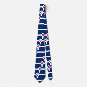 Tie with Flag of Indianapolis, USA