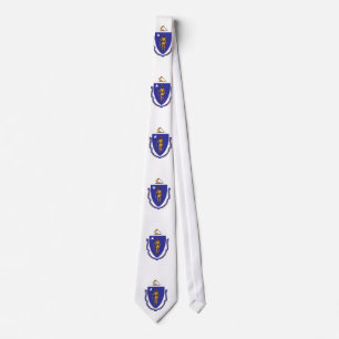 Tie with Flag of Massachusetts, U.S.A.