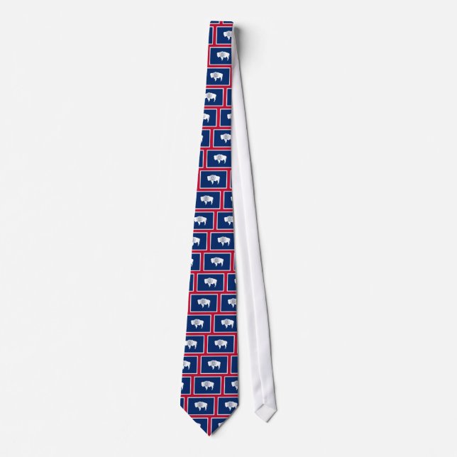 Tie with Flag of Wyoming, U.S.A. (Front)