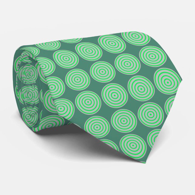 Tie with Tiled Circular Design (Rolled)