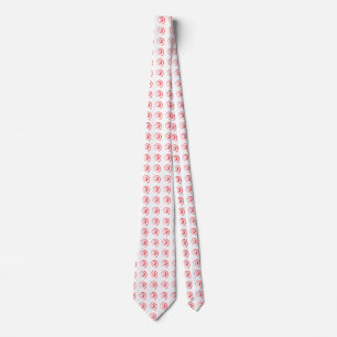 Tie with Tiled Light Red Twirls
