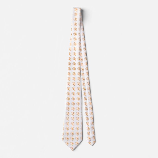 Tie with Tiled Orange Twirls (Front)