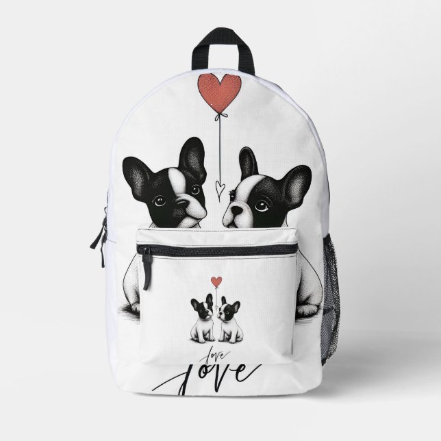 Tied by the Heart Printed Backpack (Front)