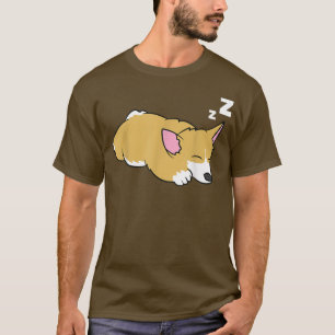 Tied Corgi Dog Funny Sleeping Pembroke Welsh Corgi T-Shirt