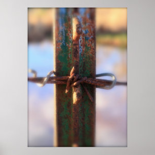 Tied Green and Rust Poster