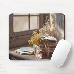 Tied Love Letters By Window  Mouse Mat