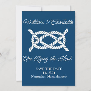 Tied the Knot Nautical Save the Date Invitation