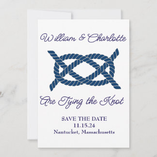 Tied the Knot Nautical Save the Date Invitation
