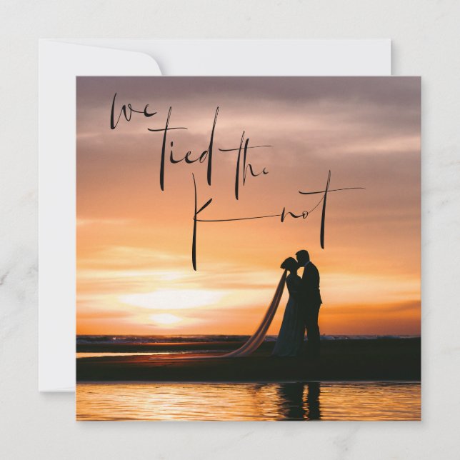 Tied the Knot Photo Elopement Announcement (Front)