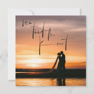Tied the Knot Photo Elopement Announcement