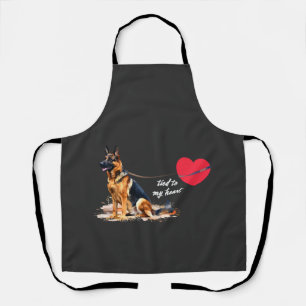 Tied to My Heart German Shepherd Apron