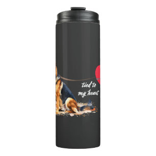 Tied to My Heart German Shepherd Thermal Tumbler